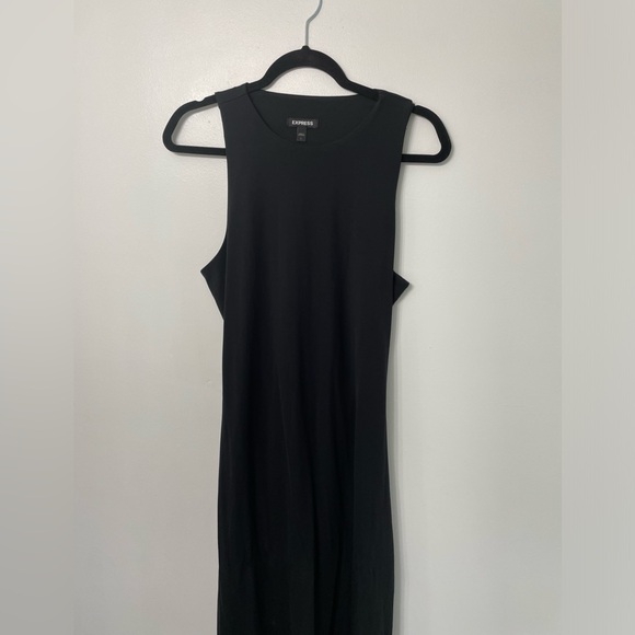 EXPRESS Body Contour High Neck Back Cutout Maxi Dress - Picture 4 of 6